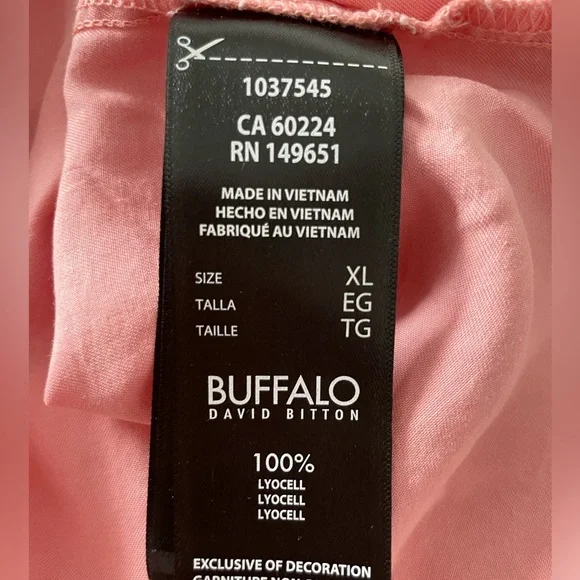 Buffalo David Bitton Soft pink boxy lagenlook button top with chest pockets - Picture 7 of 7